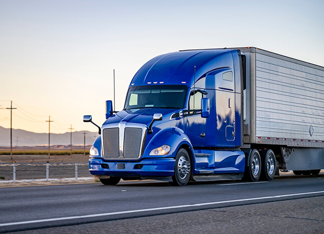 semi truck on highway